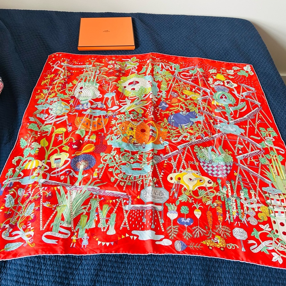 Hermes Carre 90 - Le Potager Extraordinaire Scarf
